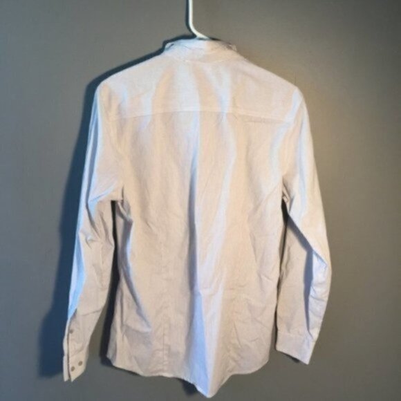 Calvin Klein Button Down Shirt Blue Pinstripes - Picture 7 of 7